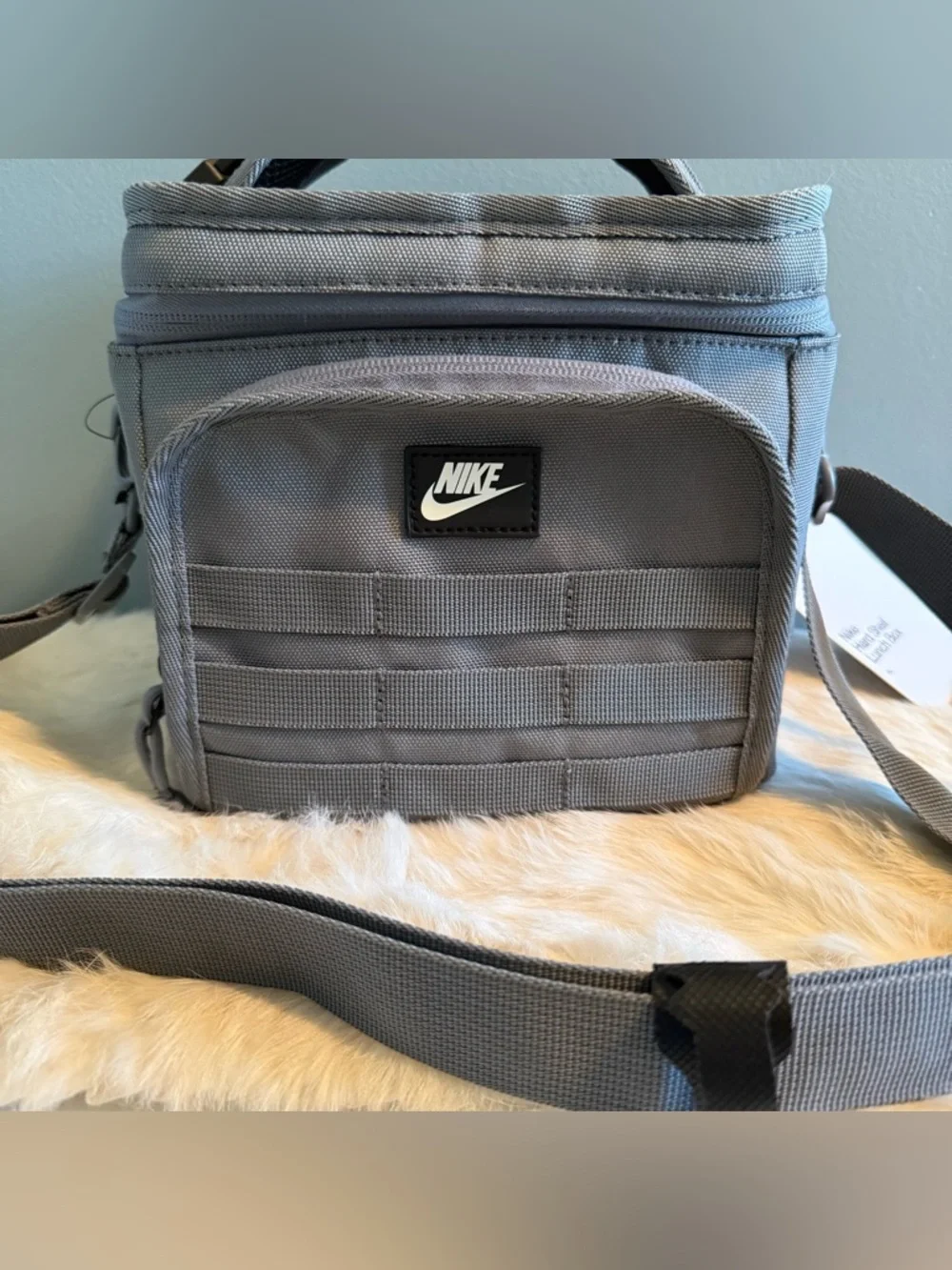 Nike Futura Sport Smoke Grey Insulated PEVA lining Lunch Bag - Picture 2 of 11
